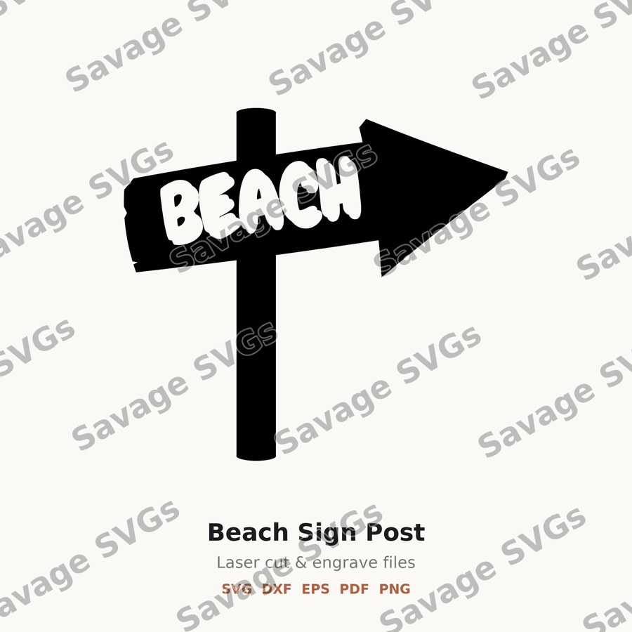 Beach Sign Post
