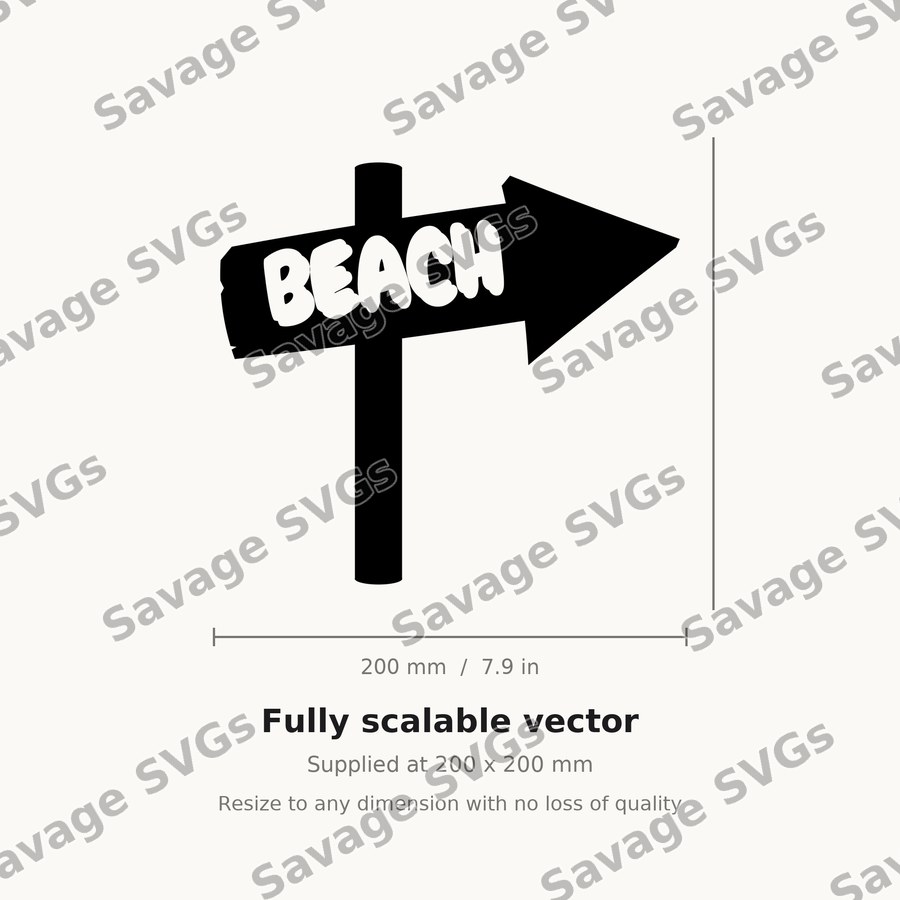 Beach Sign Post