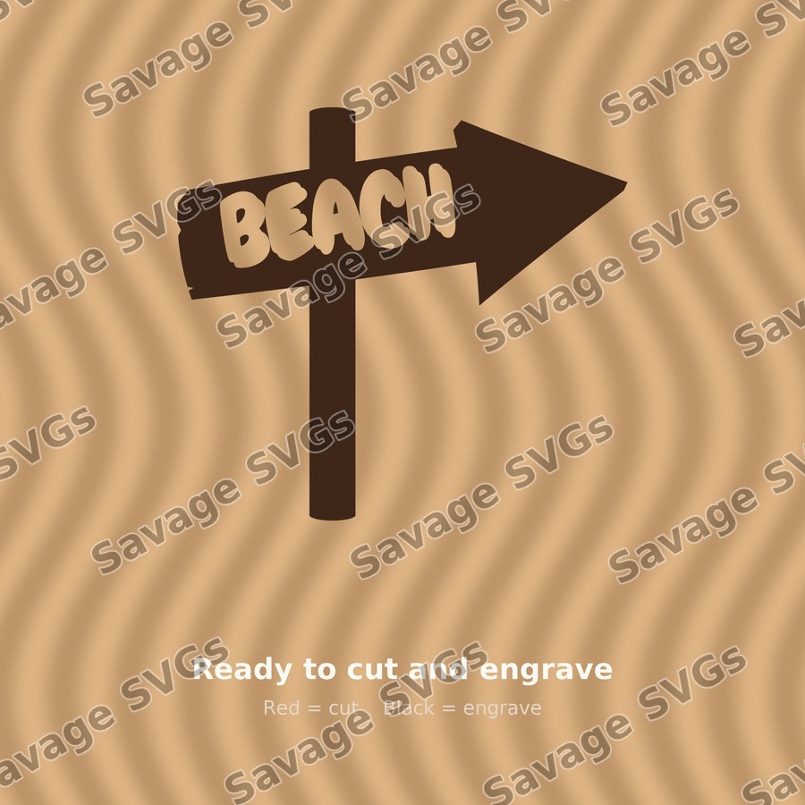 Beach Sign Post