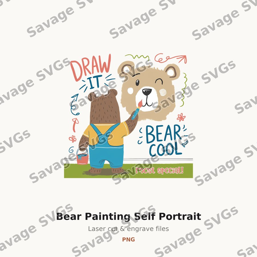 Bear Painting Self Portrait
