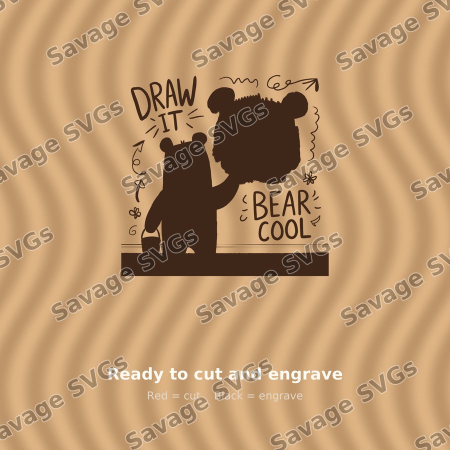 Bear Painting Self Portrait