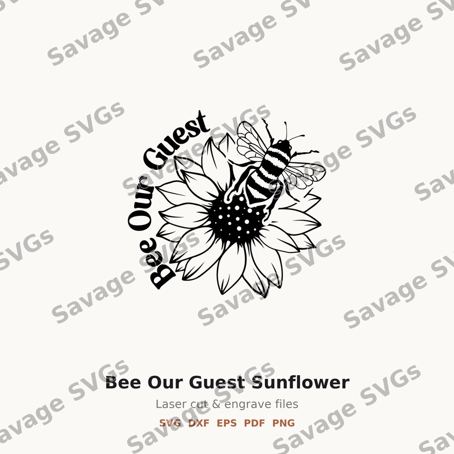 Bee Our Guest Sunflower