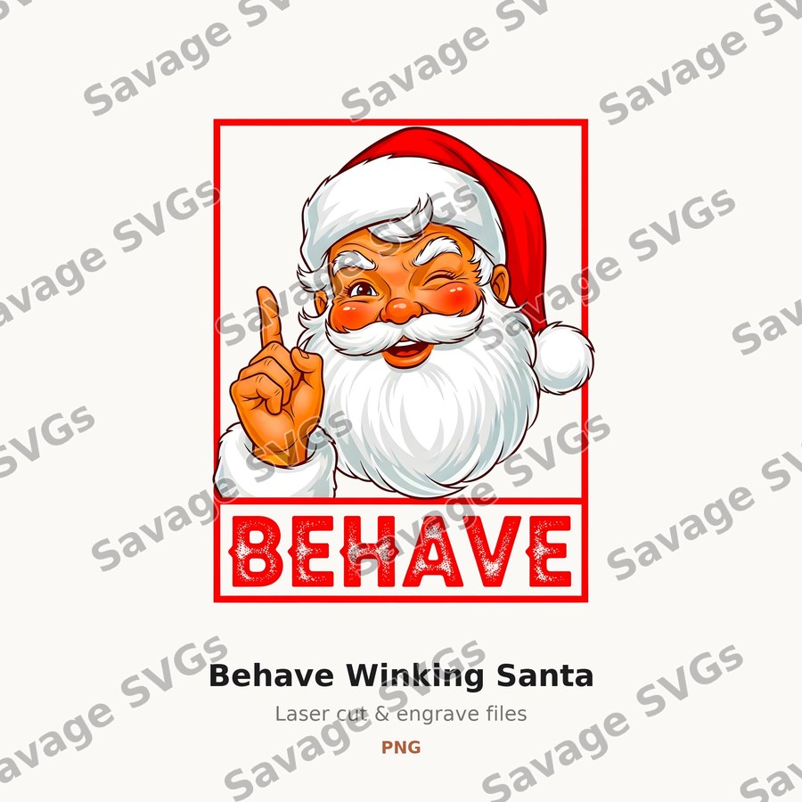 Behave Winking Santa