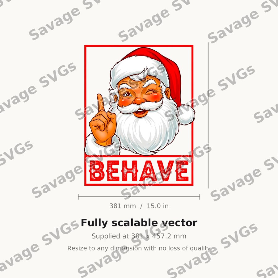 Behave Winking Santa