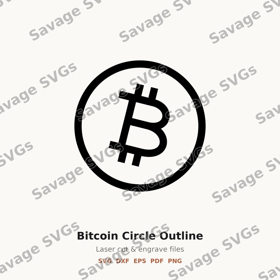 Bitcoin Circle Outline