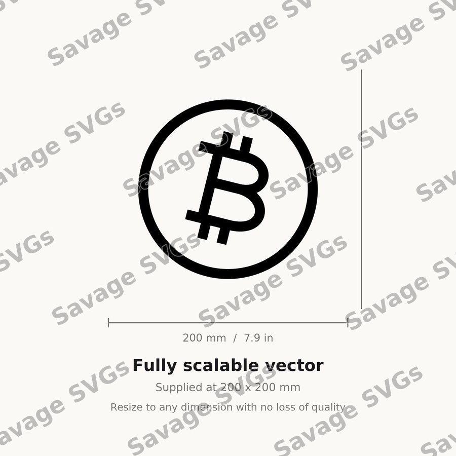 Bitcoin Circle Outline