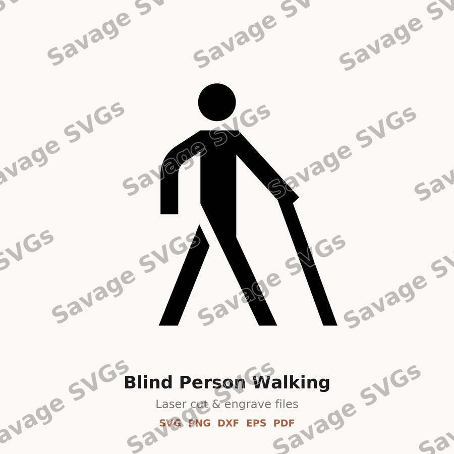 Blind Person Walking