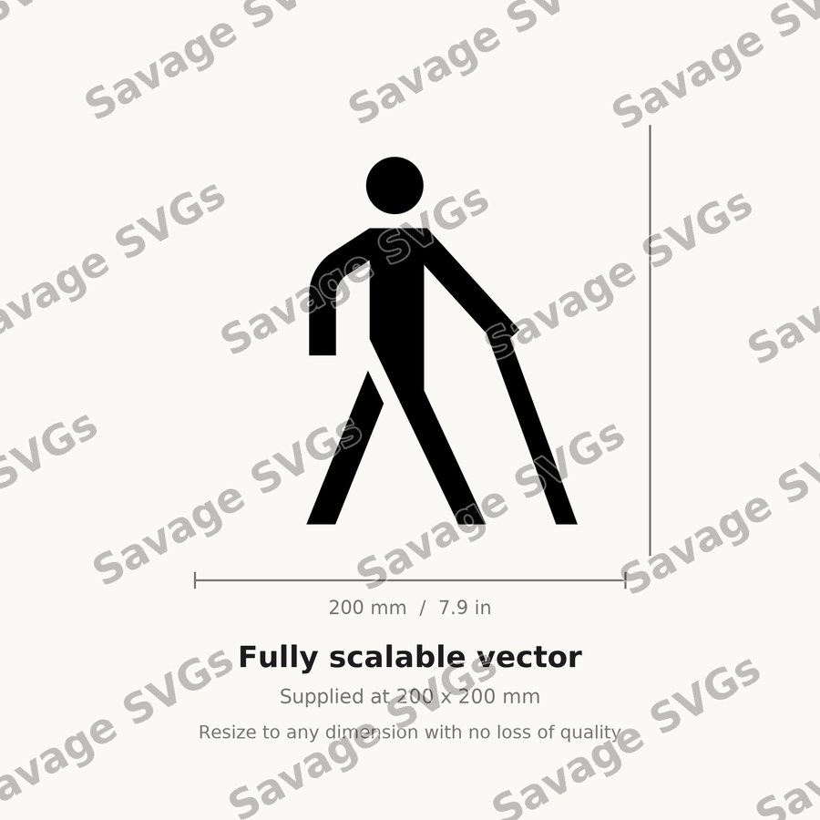 Blind Person Walking