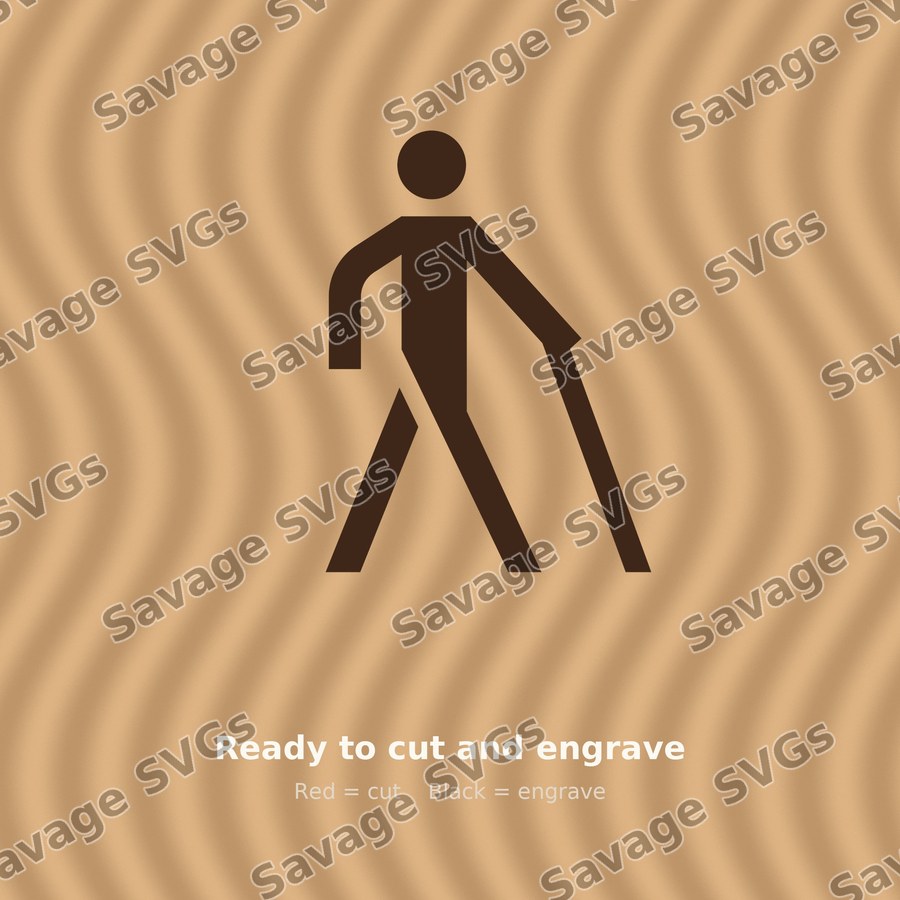 Blind Person Walking