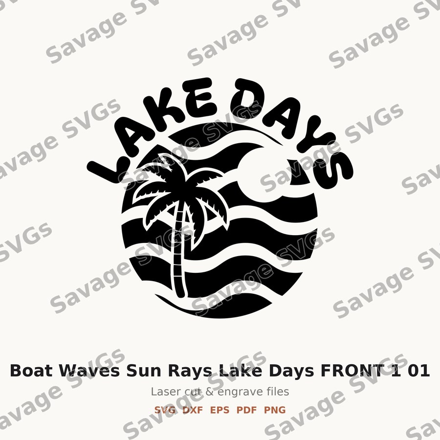 Boat Waves Sun Rays Lake Days FRONT 1 01