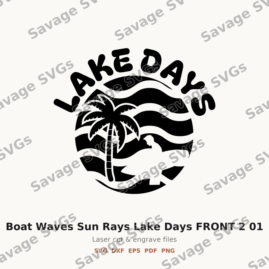 Boat Waves Sun Rays Lake Days FRONT 2 01