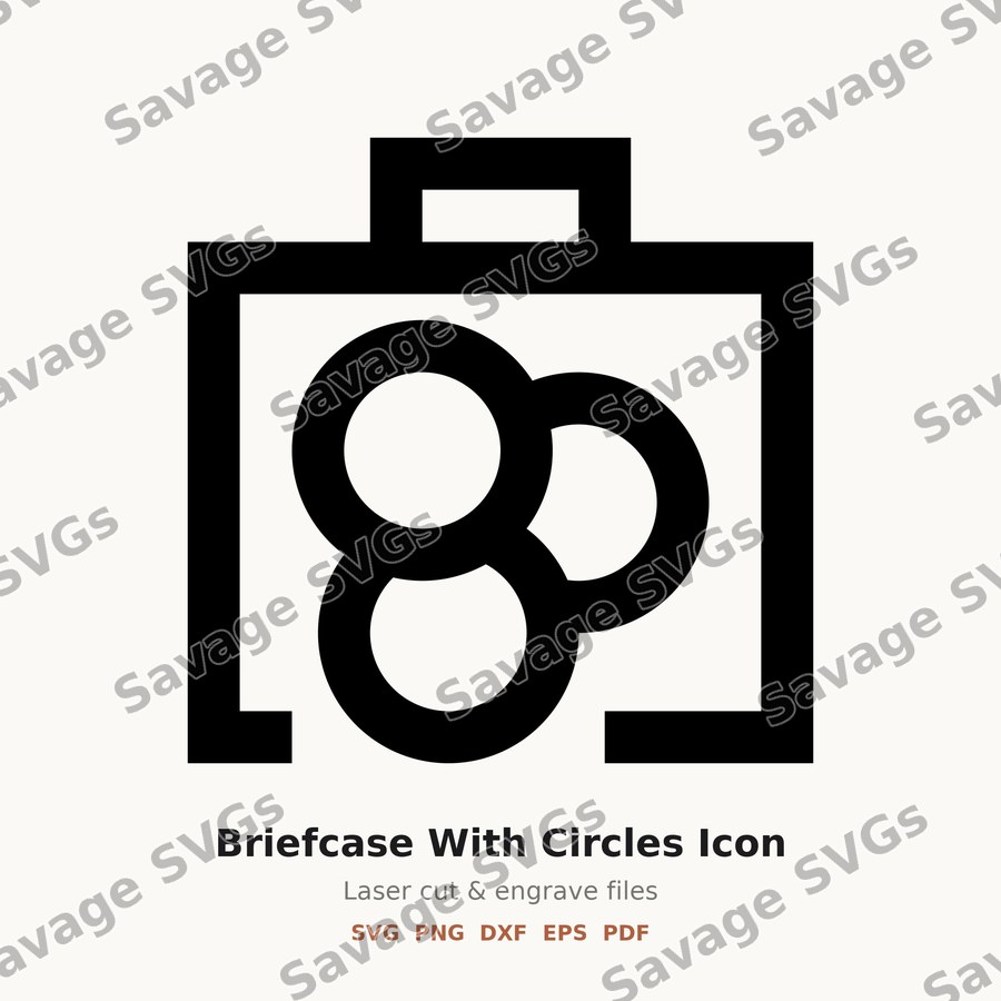 Briefcase With Circles Icon