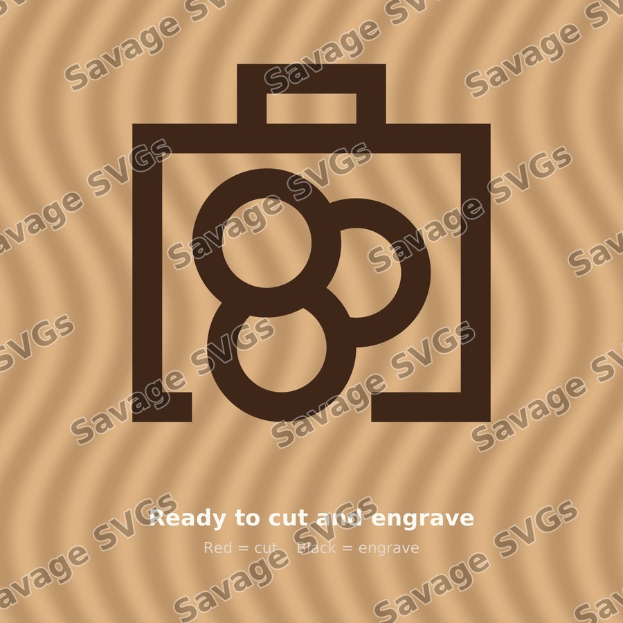 Briefcase With Circles Icon