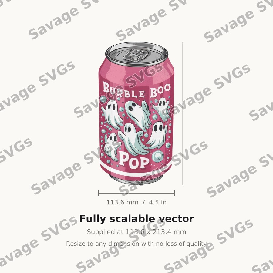 Burble Boo Pop Soda Can