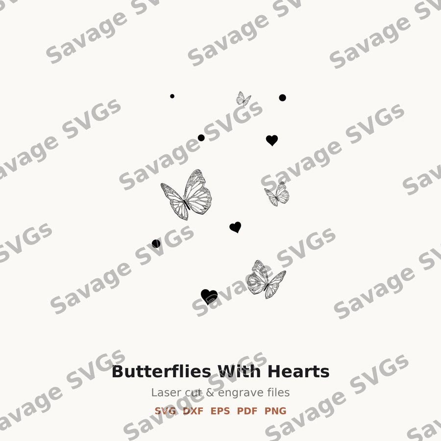Butterflies With Hearts
