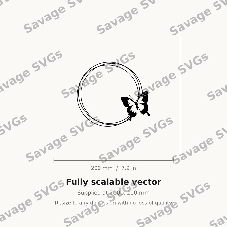 Butterfly Circle Frame