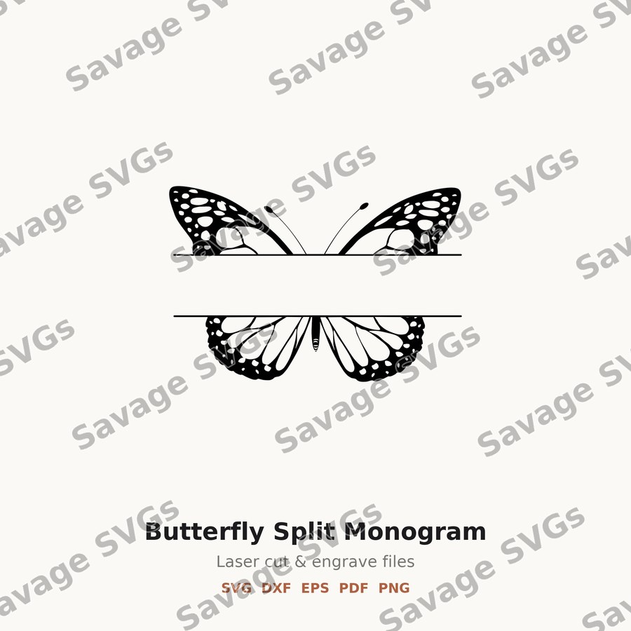 Butterfly Split Monogram