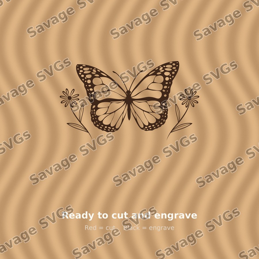 Butterfly With Flowers