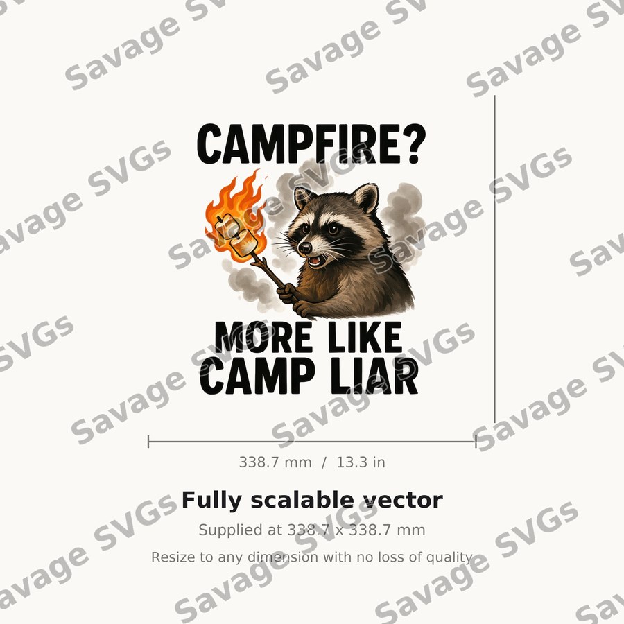 Campfire Camp Liar Raccoon