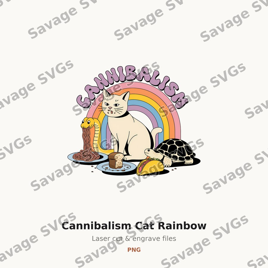 Cannibalism Cat Rainbow