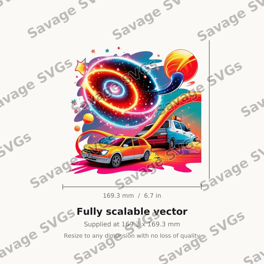 Cars With Galaxy Swirl