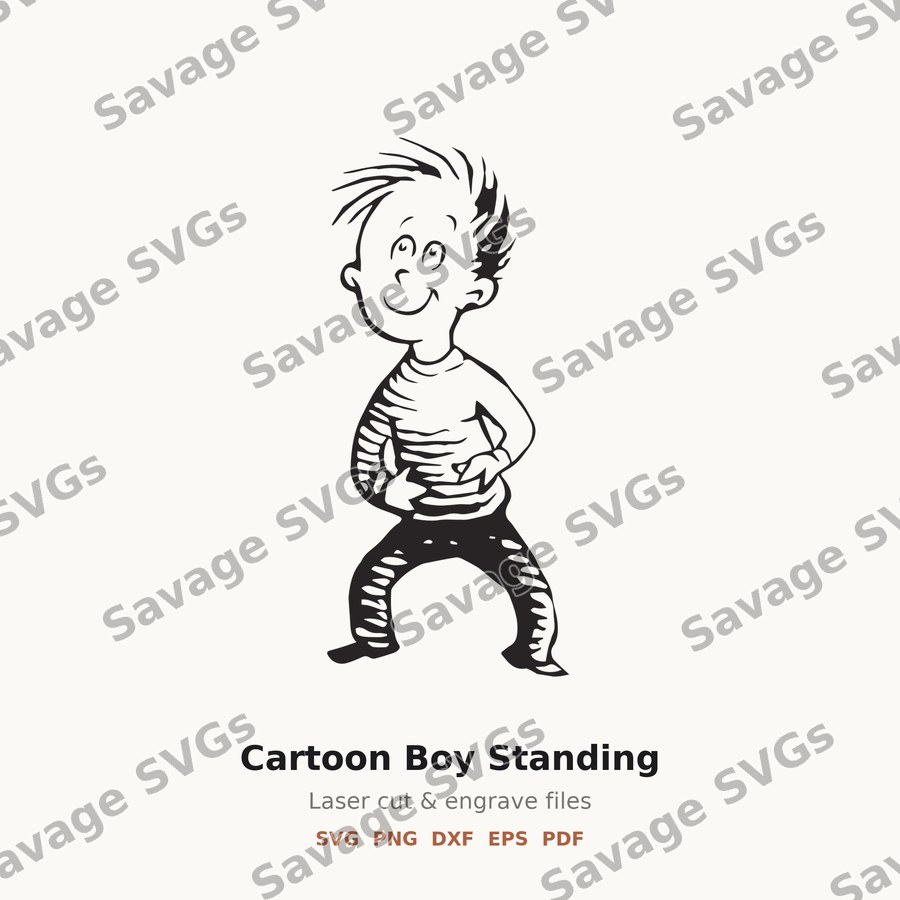 Cartoon Boy Standing
