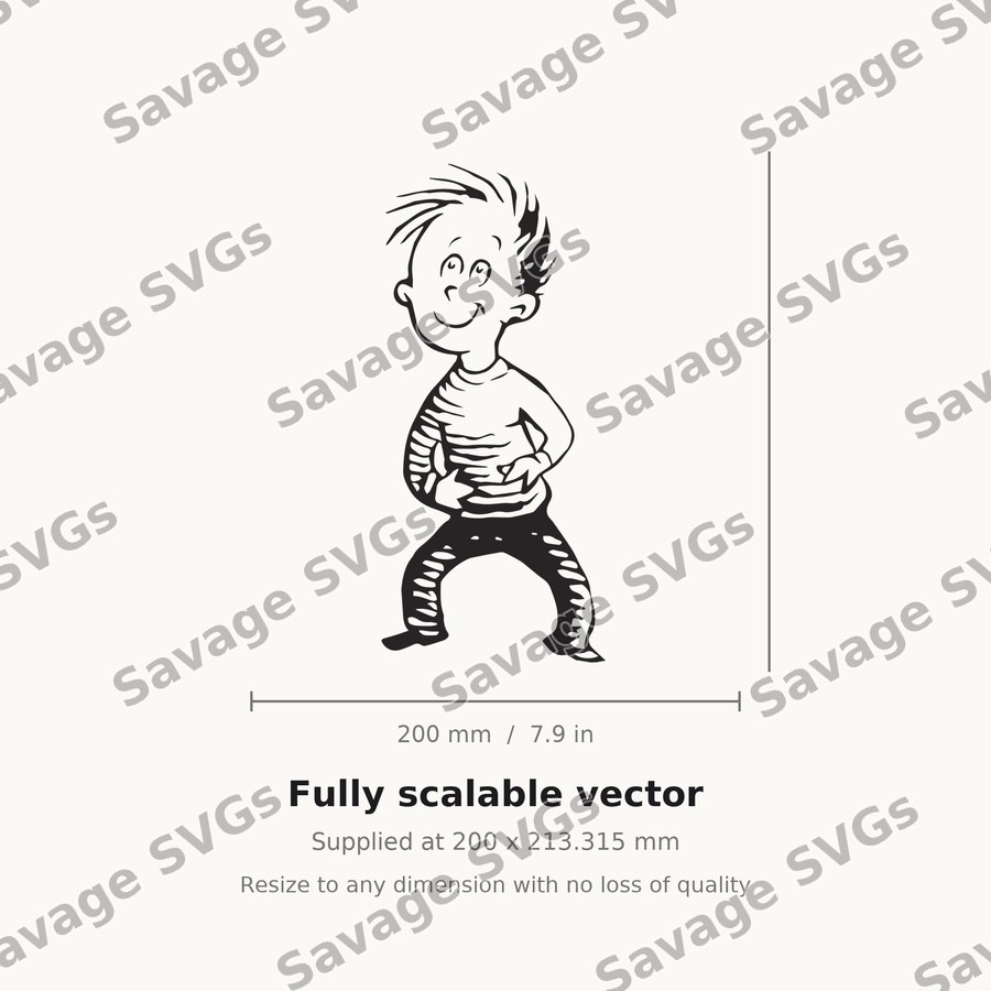 Cartoon Boy Standing