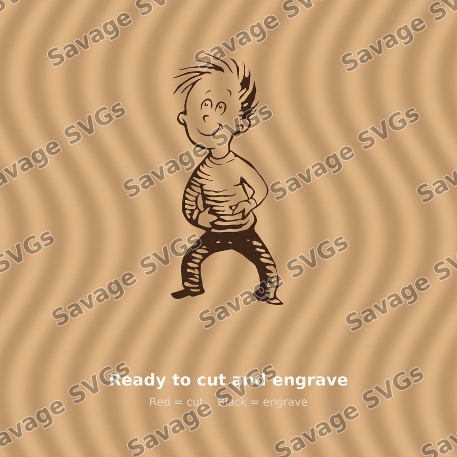 Cartoon Boy Standing