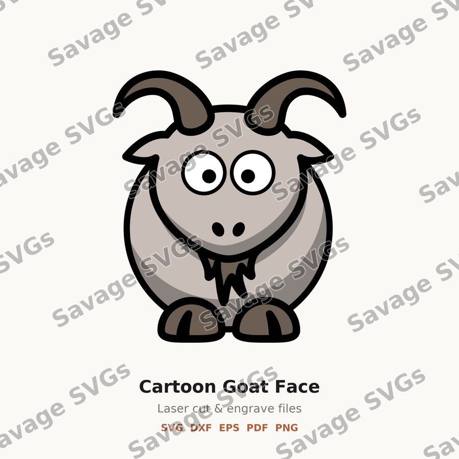 Cartoon Goat Face