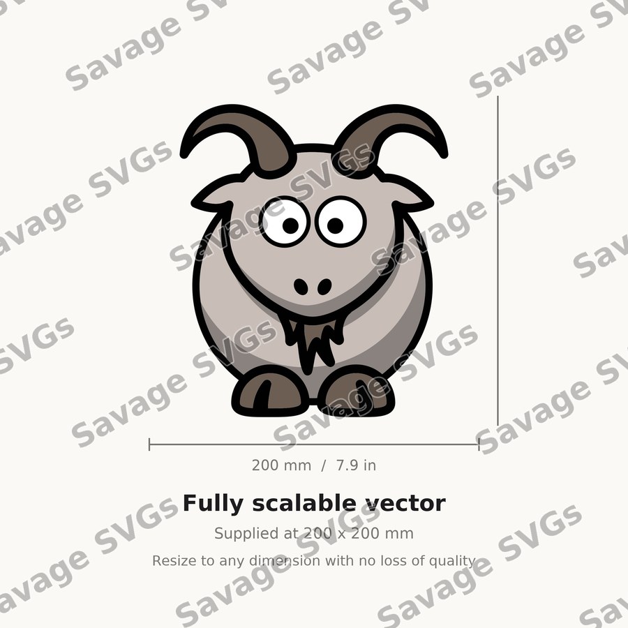 Cartoon Goat Face