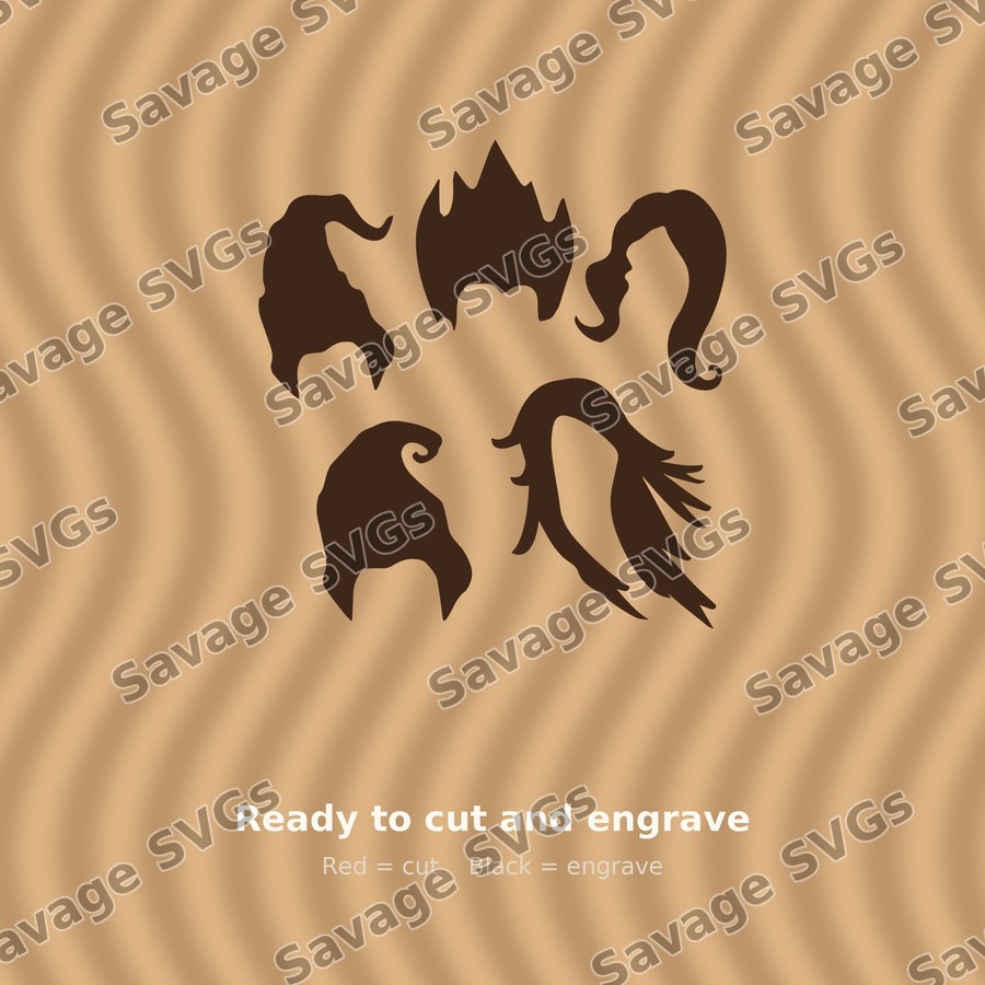 Cartoon Hair Silhouettes