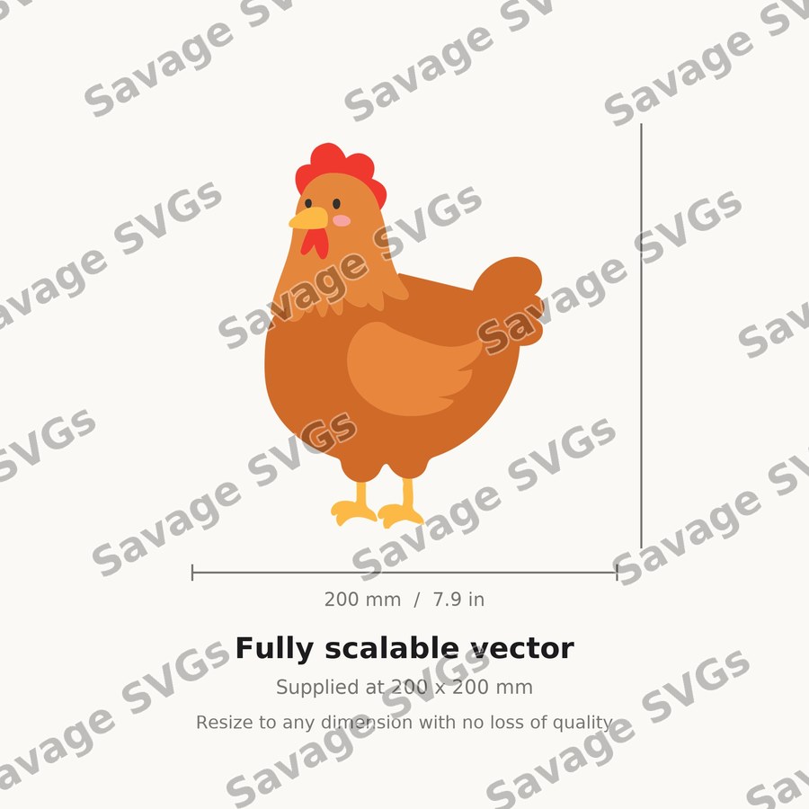 Cartoon Hen