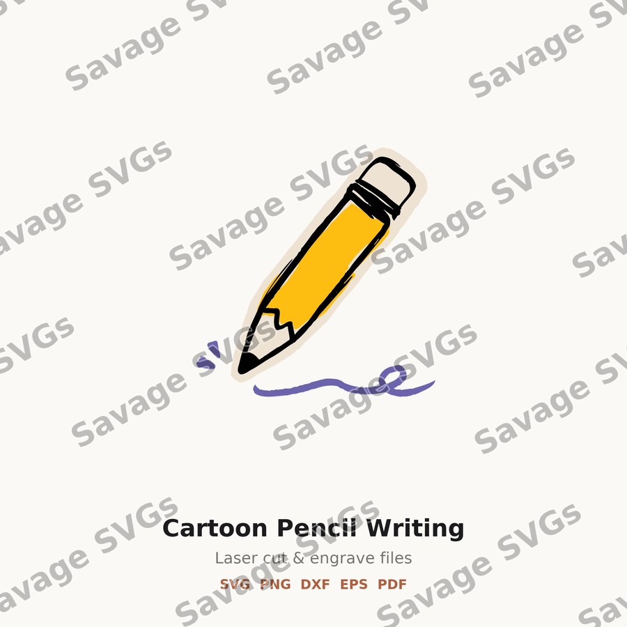 Cartoon Pencil Writing