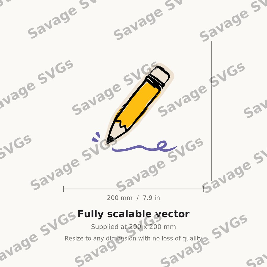 Cartoon Pencil Writing