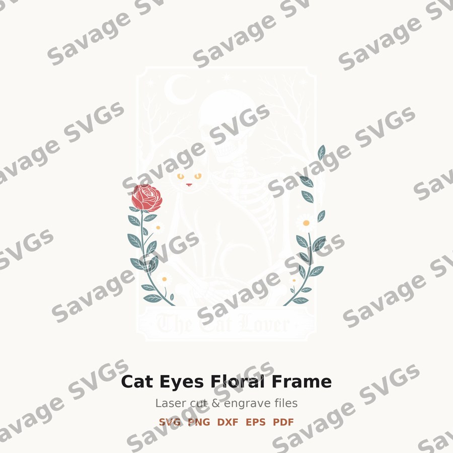 Cat Eyes Floral Frame
