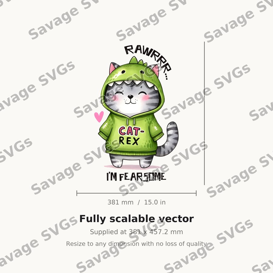 Cat Rex I'm Fearsome
