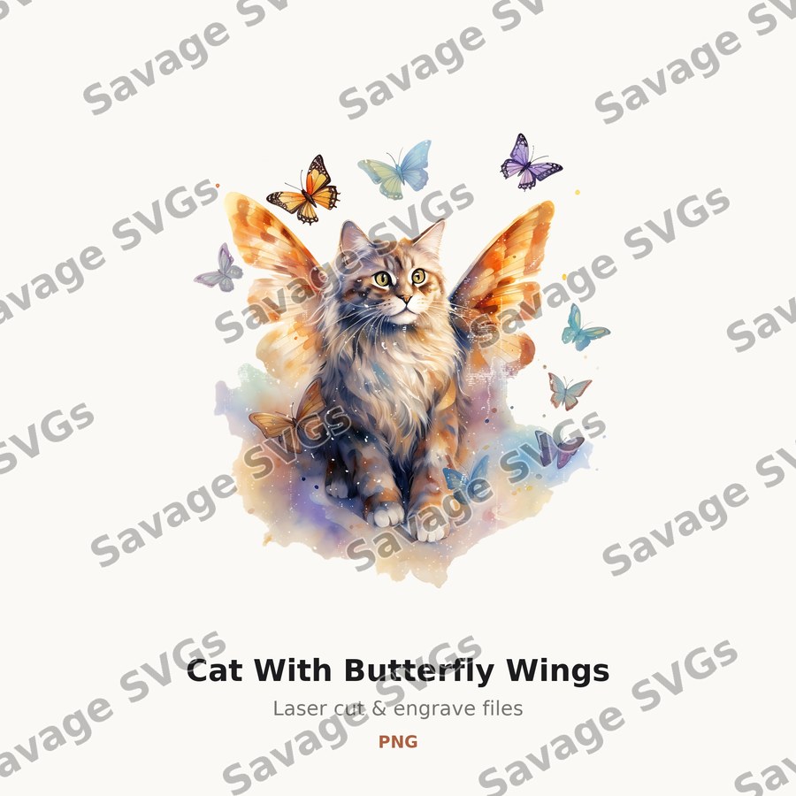 Cat With Butterfly Wings