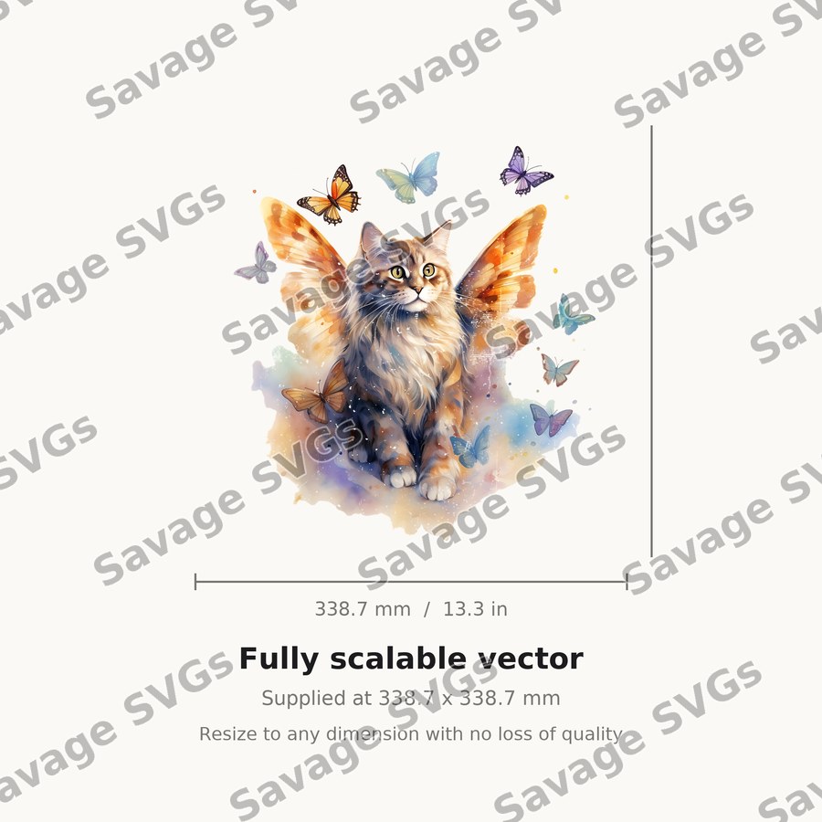 Cat With Butterfly Wings