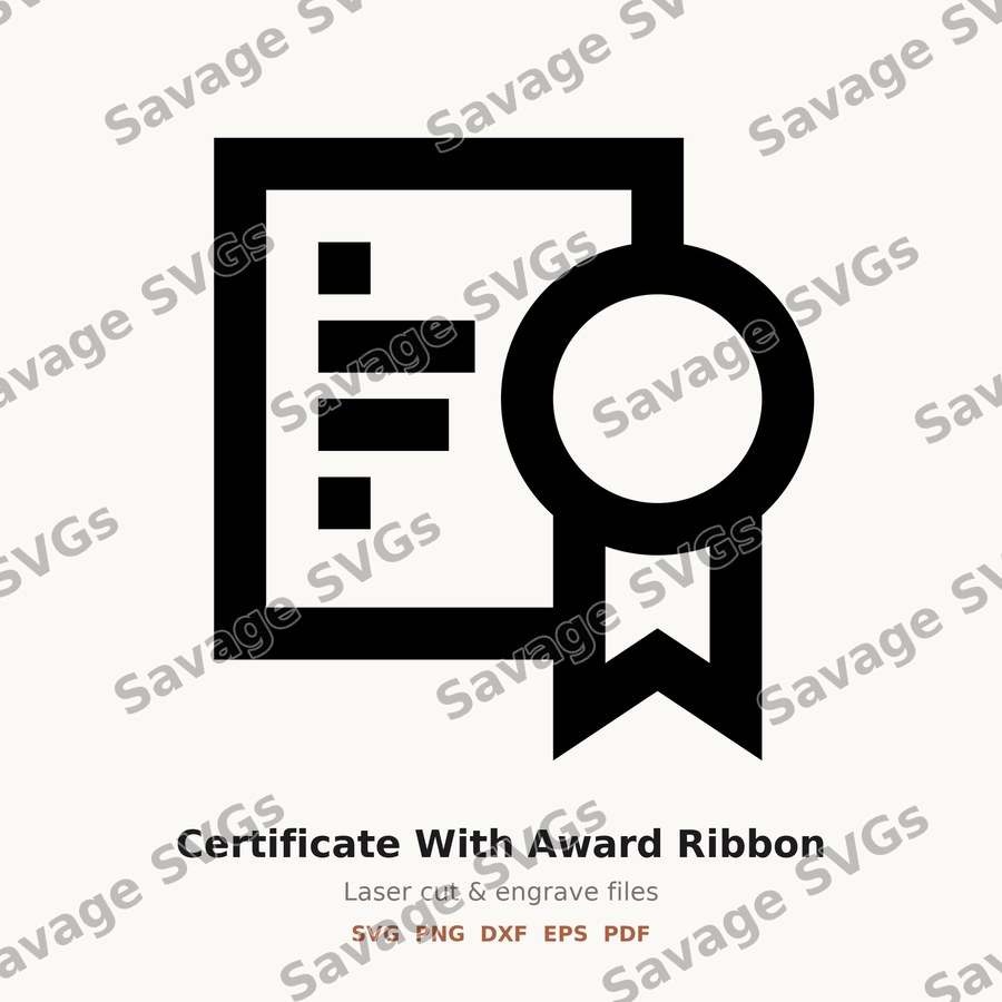 Certificate With Award Ribbon