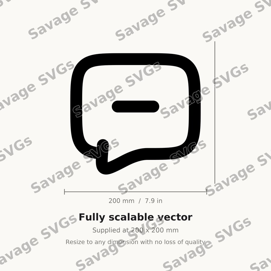 Chat Bubble Minus