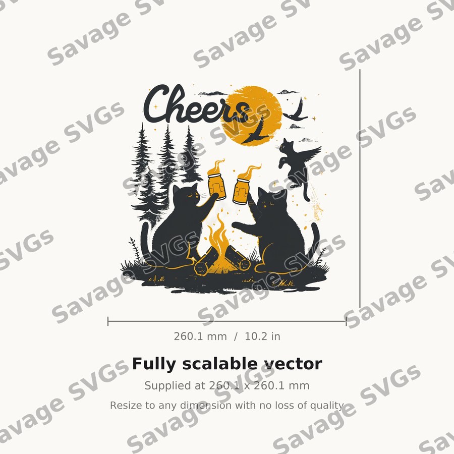 Cheers Campfire Cats