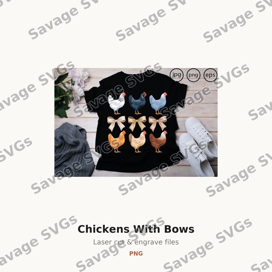 Chickens With Bows
