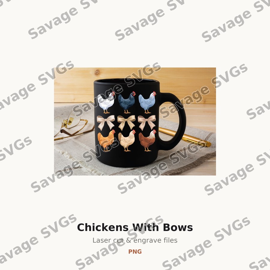 Chickens With Bows