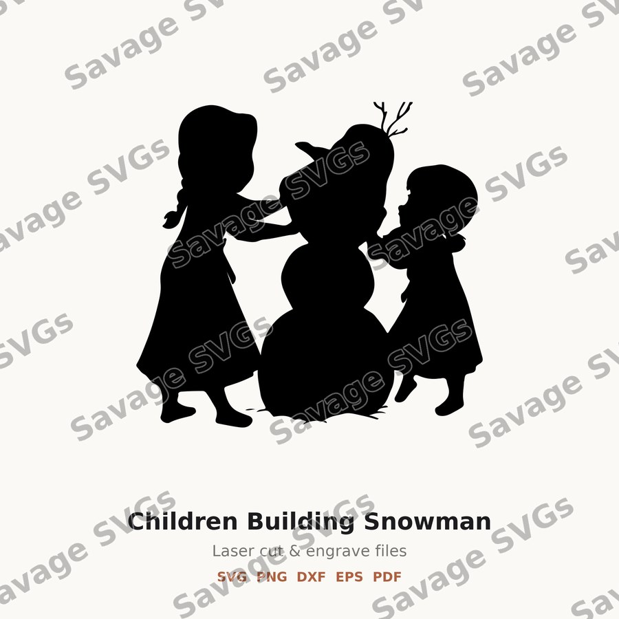 Children Building Snowman