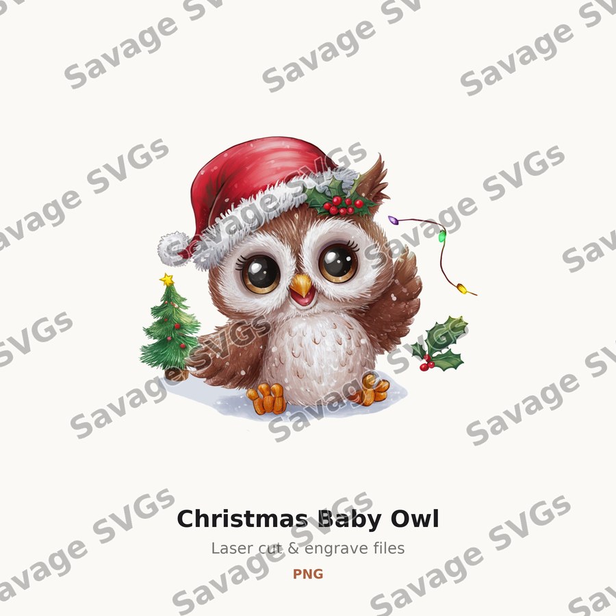 Christmas Baby Owl