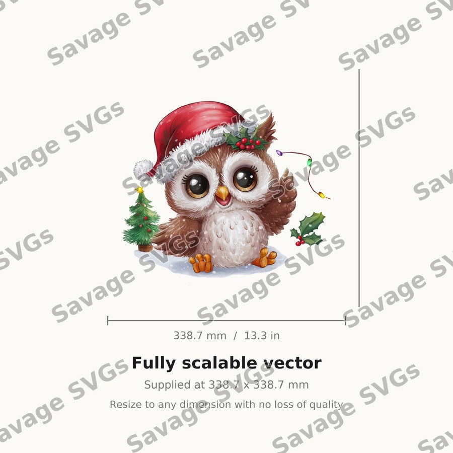 Christmas Baby Owl