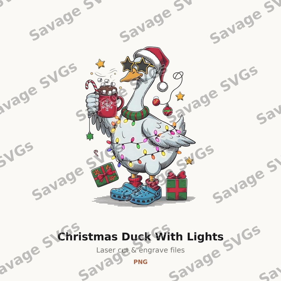 Christmas Duck With Lights