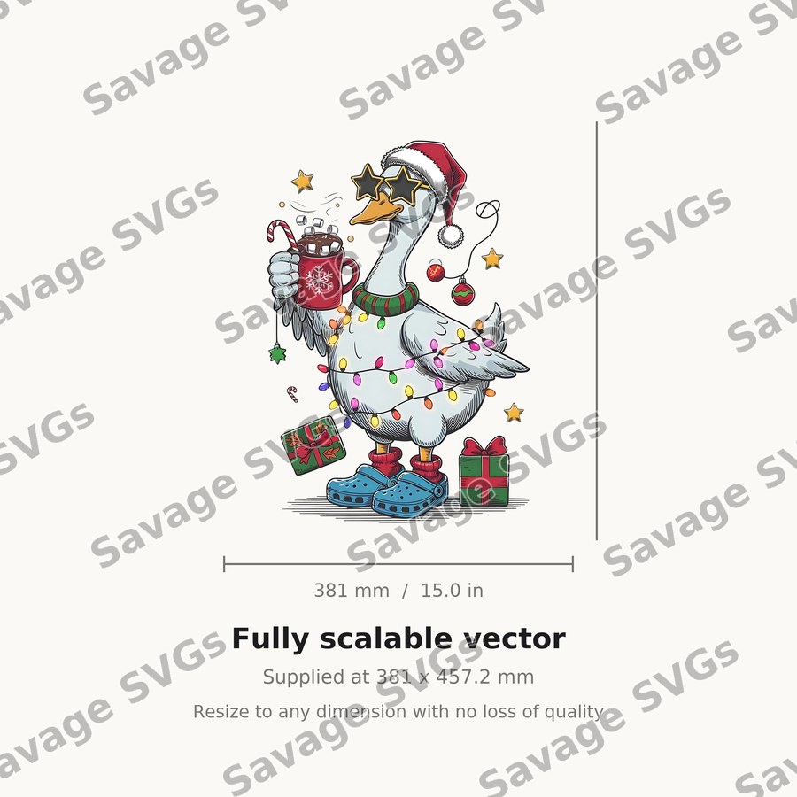 Christmas Duck With Lights