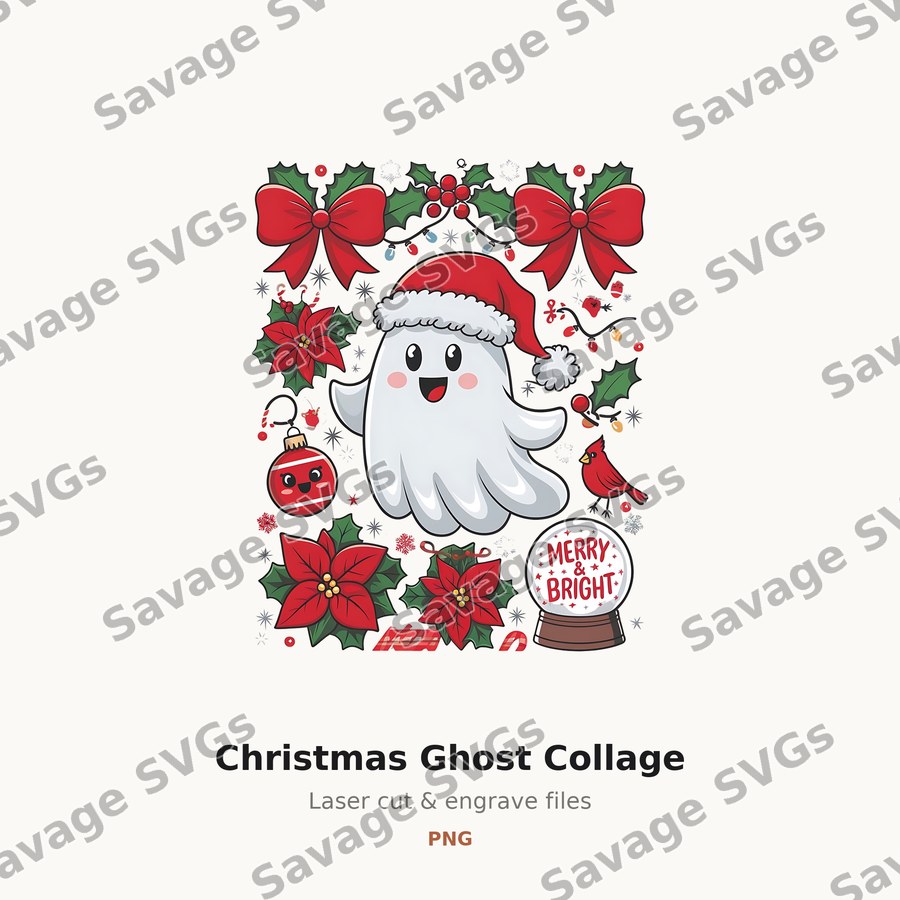 Christmas Ghost Collage