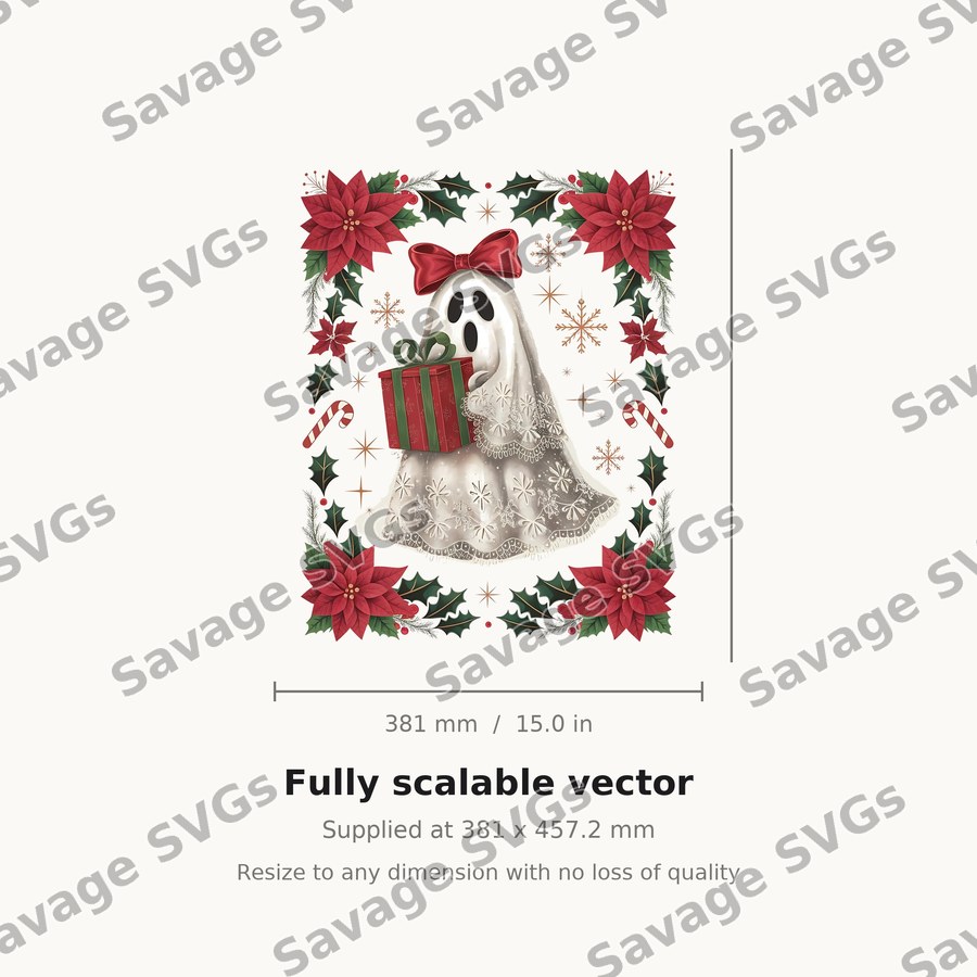 Christmas Ghost With Gift
